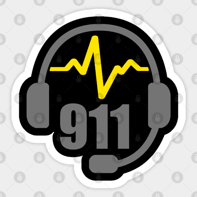 Dispatcher Headset 911 Communications - 911 Dispatcher Gift - Sticker